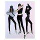  Sharkskin Leggings Women Black Fitness Shaping Hip Lifting Leggings Skinny Slim Sport Workout Leggings