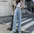 Women's Jeans Street Casual High Waist Traf Pants Korean Fashion Light Blue Straight Jeans 